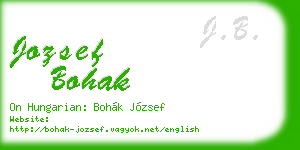 jozsef bohak business card